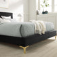 Modway Yasmine Channel Tufted Performance Velvet King Platform Bed FredCo