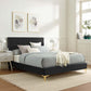 Modway Yasmine Channel Tufted Performance Velvet King Platform Bed FredCo