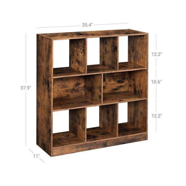 Open Shelves Wooden Bookcase 6 Slots | FredCo