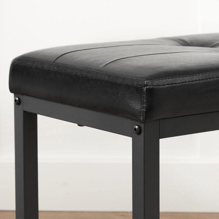 Ottoman Bench with PU Leather Padded Seat FredCo