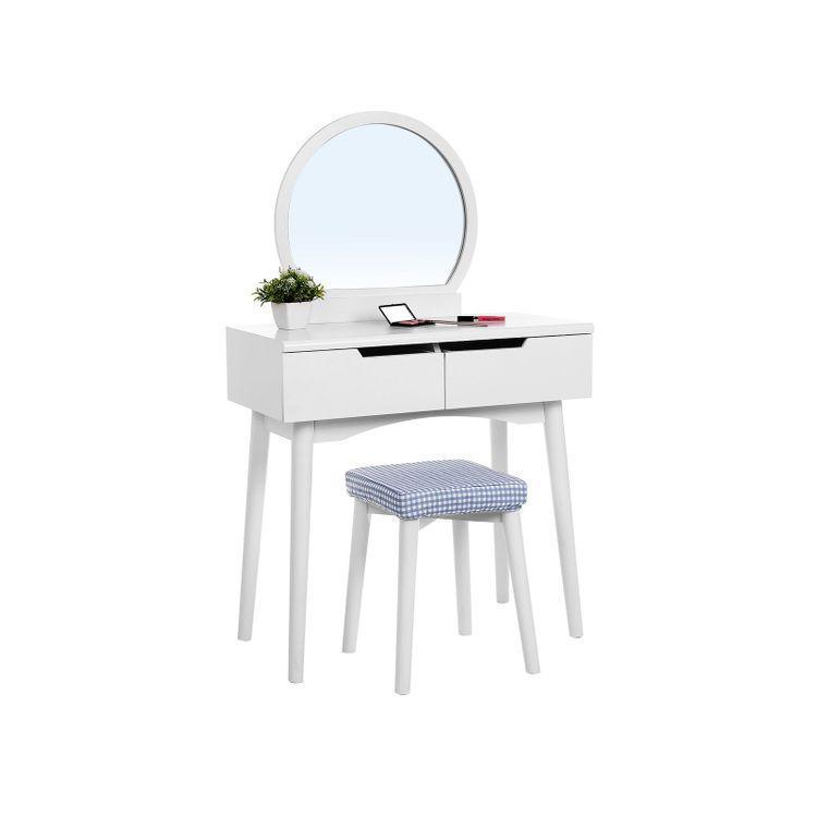 Round Mirror Dressing Table FredCo