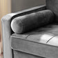 Smooth Velvet Surface Sofa Grey FredCo