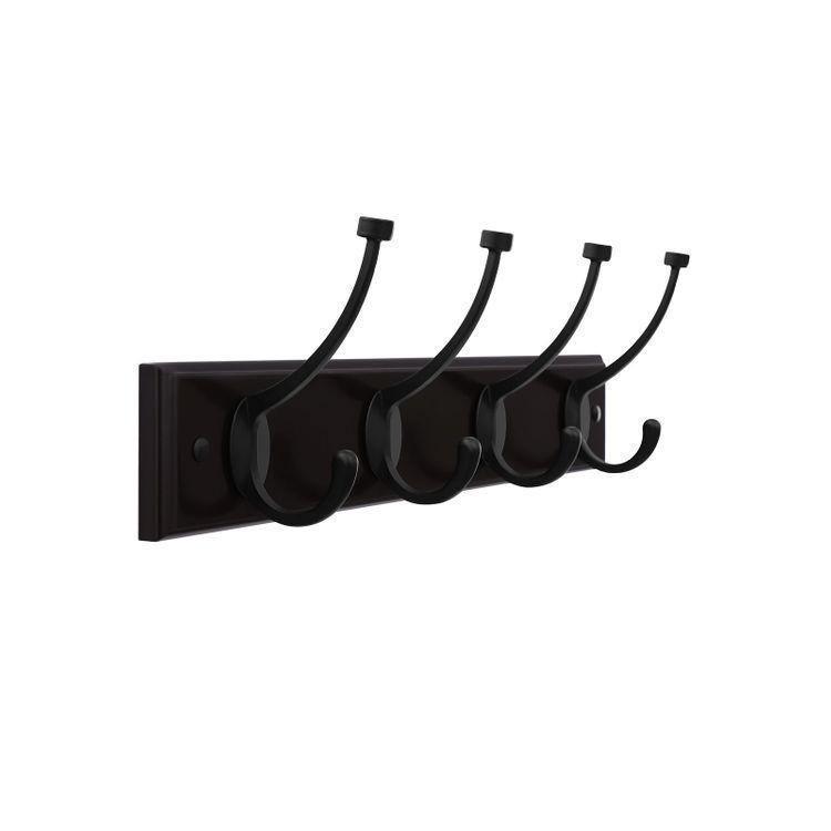 Tri-Hooks Wall Rack Dark Brown FredCo