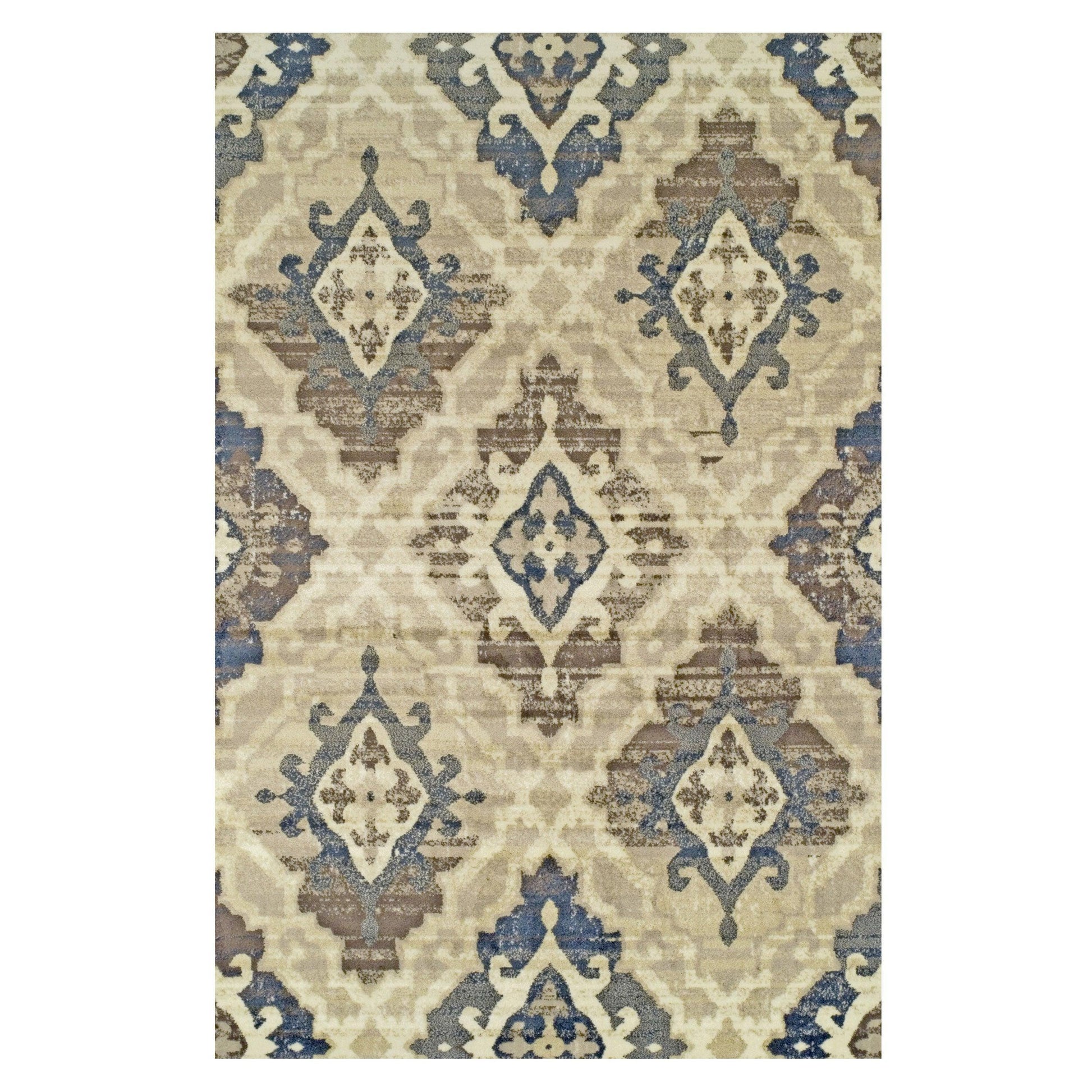 Walker Contemporary Floral Medallion Rug FredCo