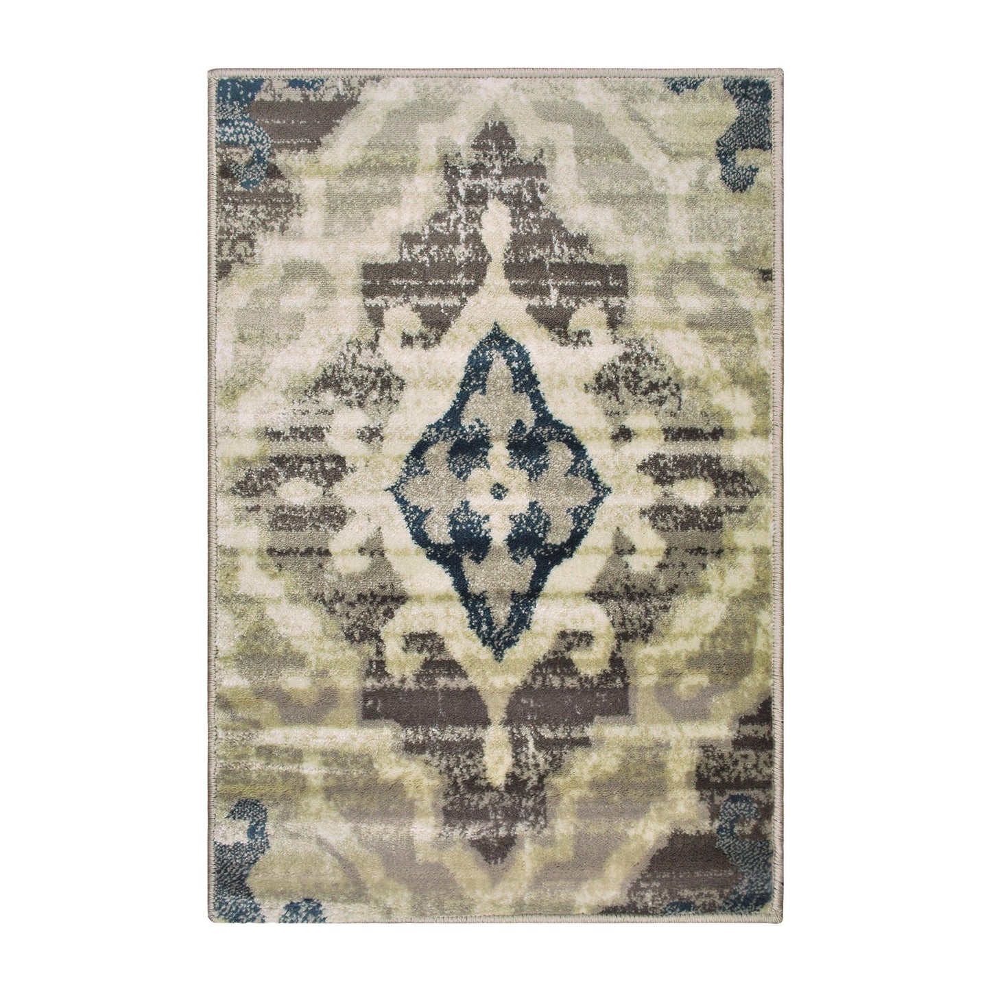 Walker Contemporary Floral Medallion Rug FredCo