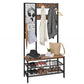 Wall Grid Hall Tree with Shoe Rack FredCo