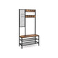 Wall Grid Hall Tree with Shoe Rack FredCo