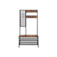 Wall Grid Hall Tree with Shoe Rack FredCo