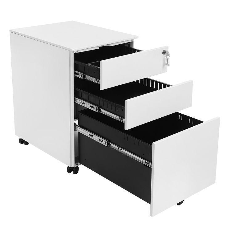 White Steel File Cabinet FredCo