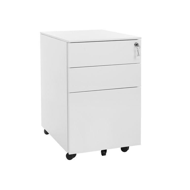 White Steel File Cabinet FredCo