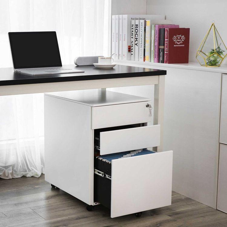 White Steel File Cabinet FredCo