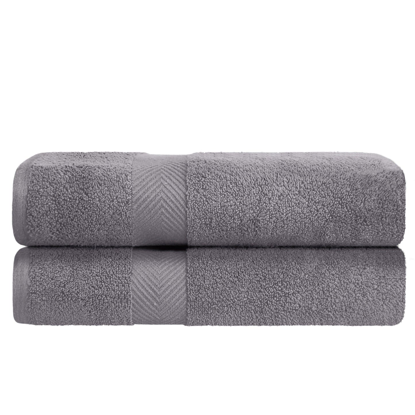 Zero-Twist Smart-Dry Absorbent Combed Cotton 2-Piece Bath Towel Set FredCo