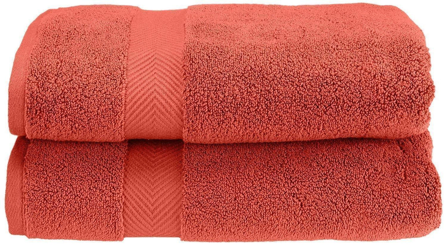 Zero-Twist Smart-Dry Absorbent Combed Cotton 2-Piece Bath Towel Set FredCo