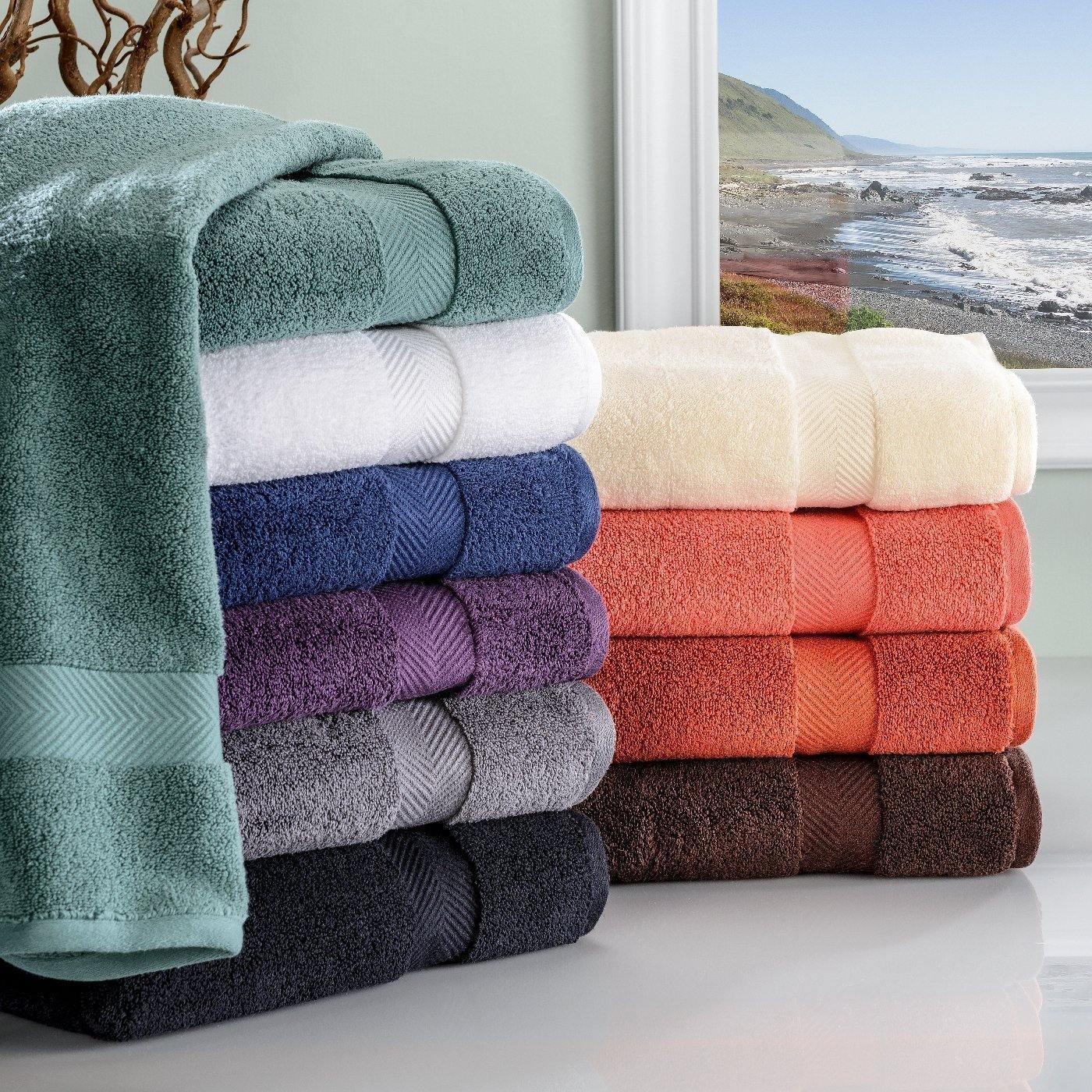 Zero-Twist Smart-Dry Absorbent Combed Cotton 2-Piece Bath Towel Set FredCo