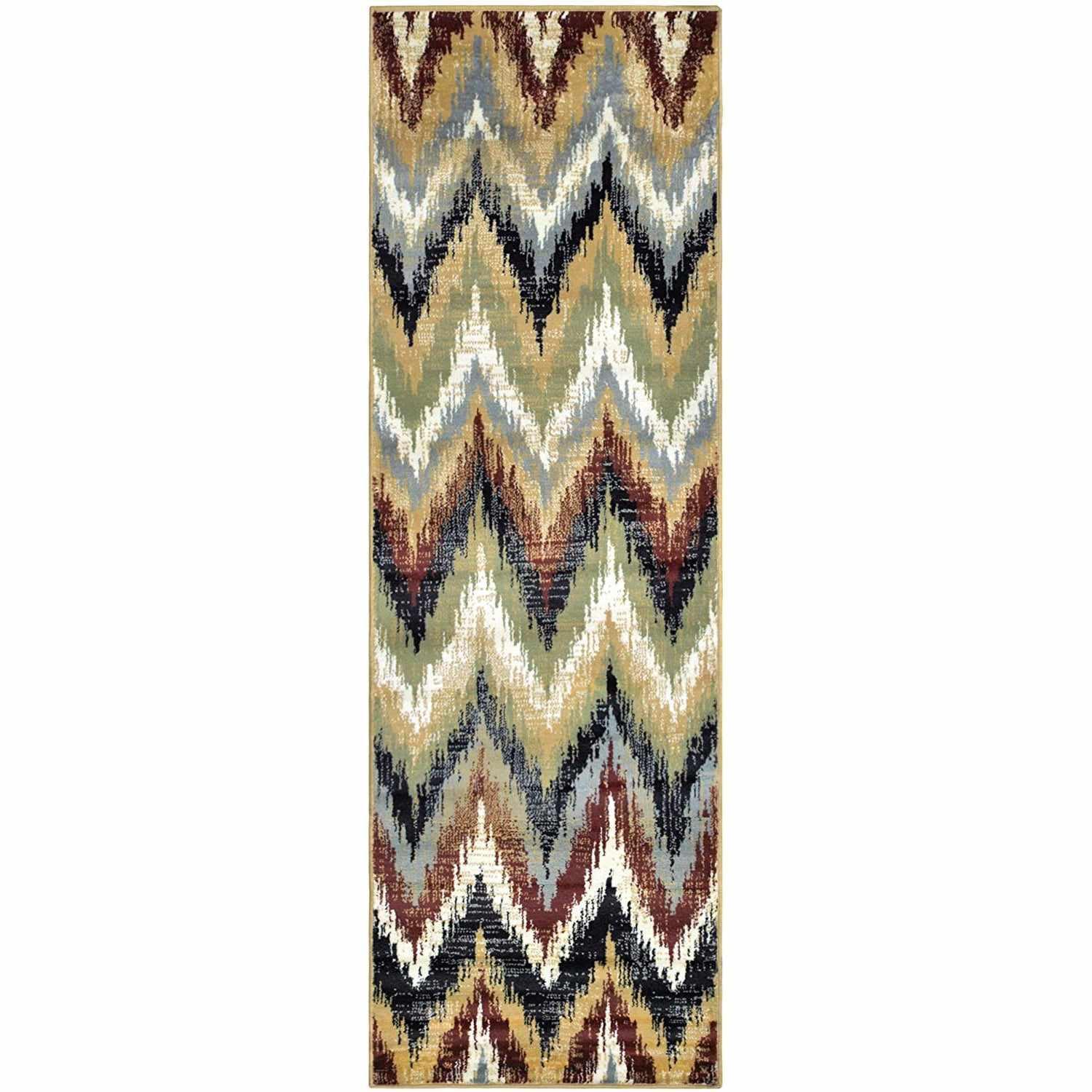 Zigzag Transitional Southwestern Ikat Rug FredCo