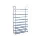 10 Tiers Shoe Rack Grey FredCo