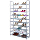 10 Tiers Shoe Rack Grey FredCo