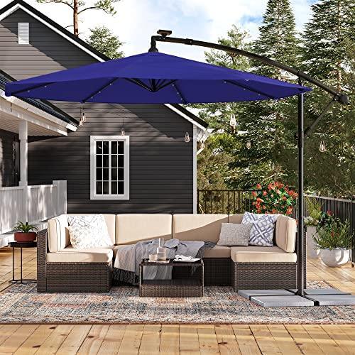 10ft Cantilever Patio Umbrella Blue FredCo