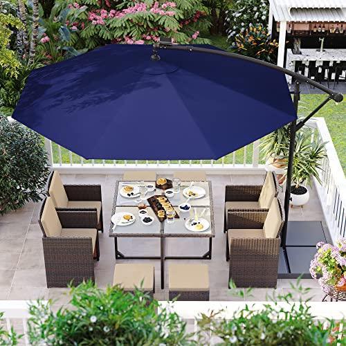 10ft Cantilever Patio Umbrella Blue FredCo