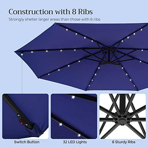 10ft Cantilever Patio Umbrella Blue FredCo