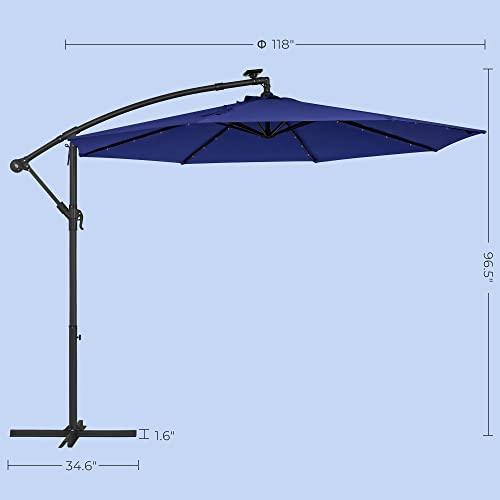 10ft Cantilever Patio Umbrella Blue FredCo