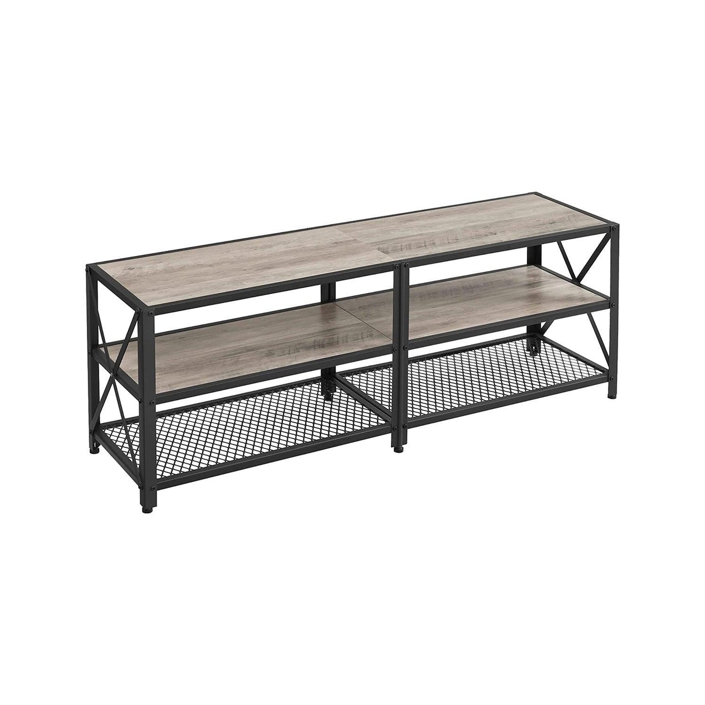 3-Tier Entertainment Center 55" Gray FredCo