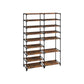 36 Pair Shoe Rack Storage Organizer Rustic Brown FredCo