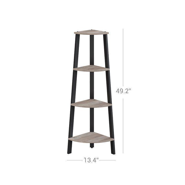 4-Tier Plant Stand Wood and Steel FredCo