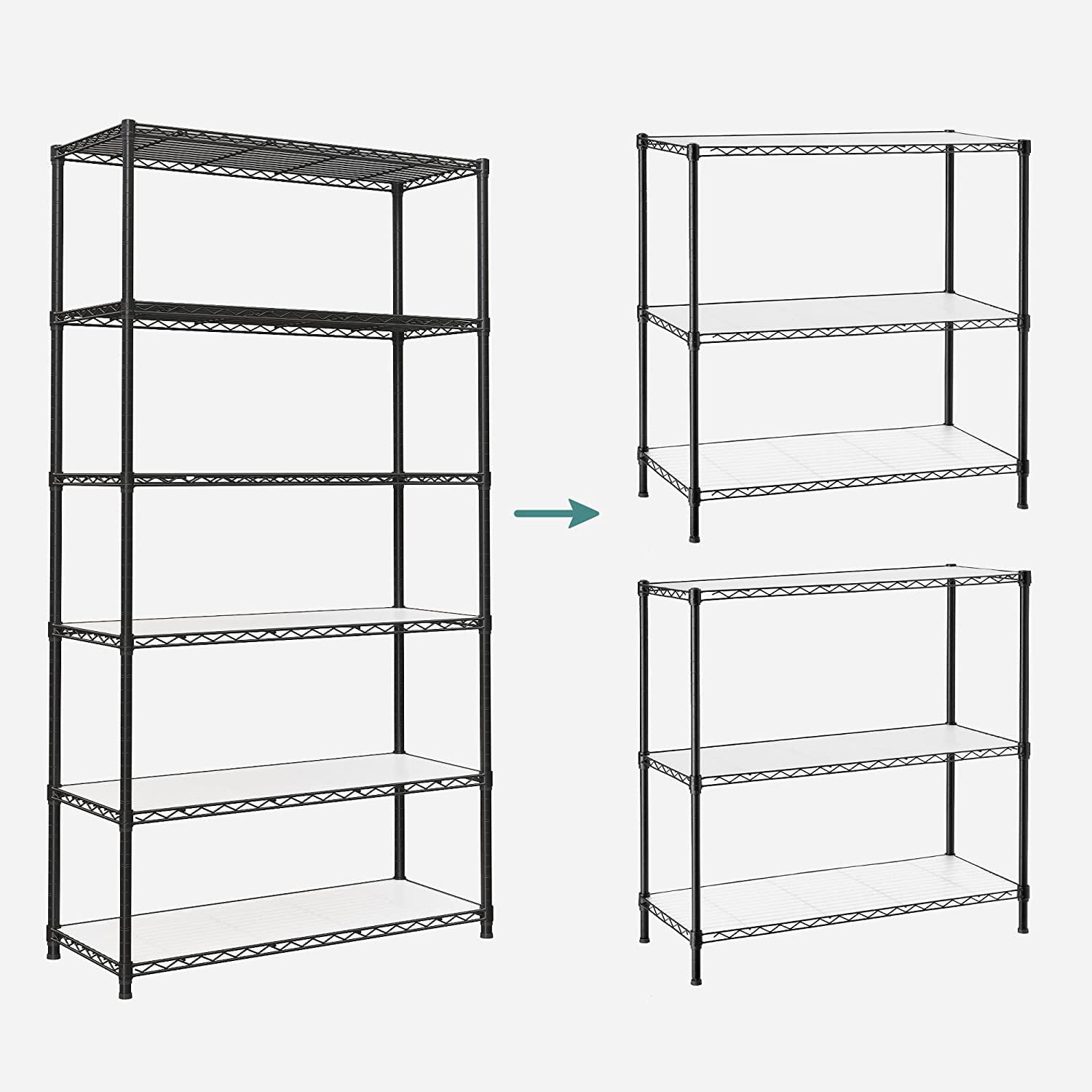 6-Tier Storage Shelves 69.7 Inches FredCo