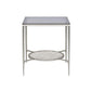 ACME Adelrik End Table, Glass & Chrome Finish FredCo