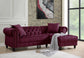 ACME Adnelis Sectional Sofa w/2 Pillows, Red Velvet FredCo