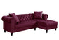 ACME Adnelis Sectional Sofa w/2 Pillows, Red Velvet FredCo