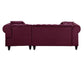 ACME Adnelis Sectional Sofa w/2 Pillows, Red Velvet FredCo