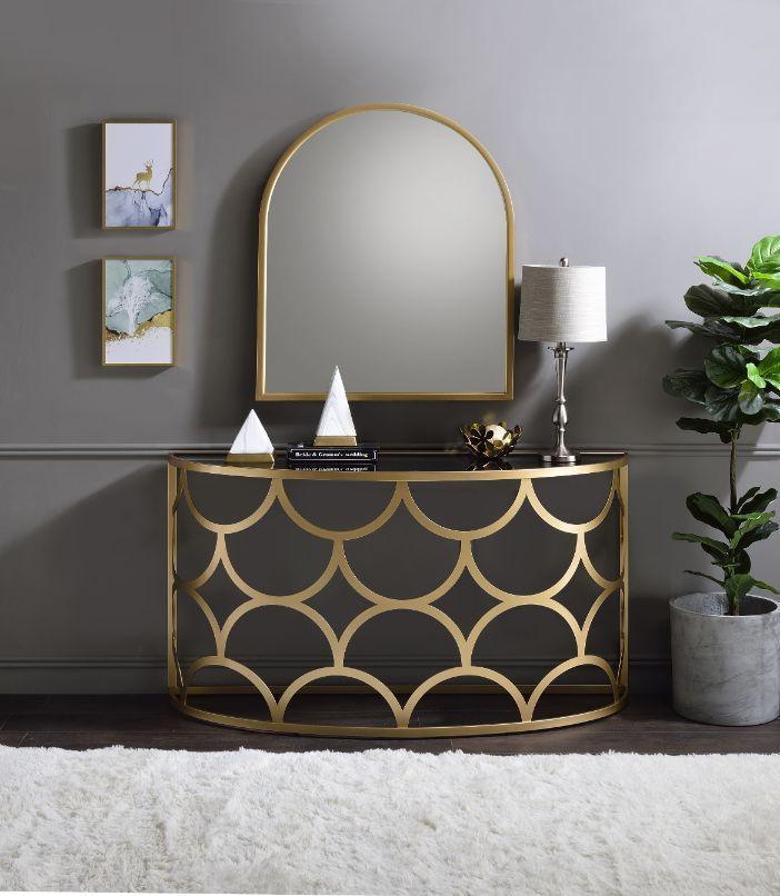 ACME Altus Console Table, Gold Finish FredCo