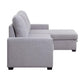 ACME Amboise Reversible Storage Sleeper Sectional Sofa, Light Gray Fabric FredCo