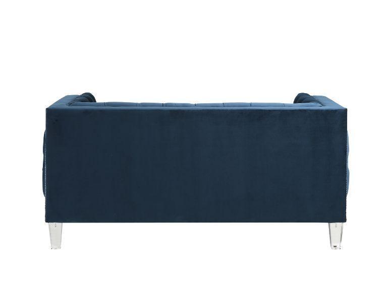 ACME Ansario Loveseat, Blue Velvet FredCo