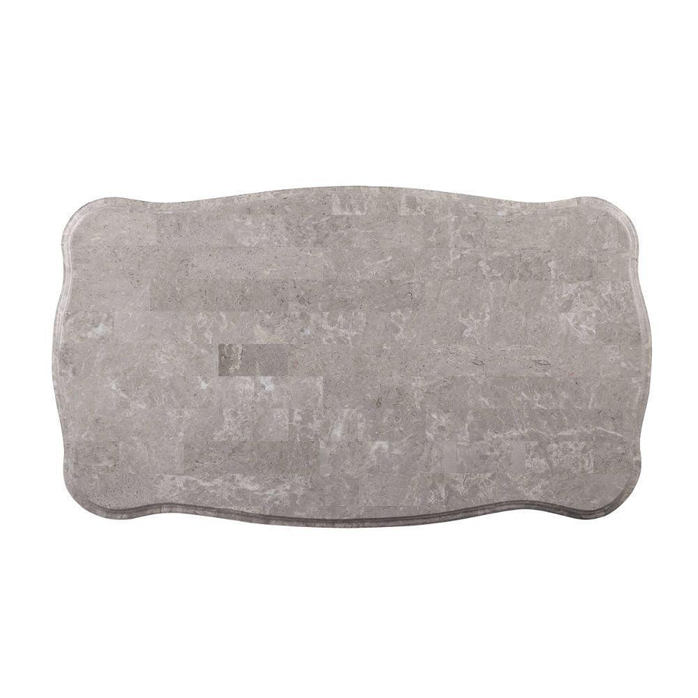 ACME Ariadne Coffee Table, Marble & Platinum FredCo