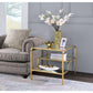 ACME Astrid End Table, Gold & Mirror FredCo