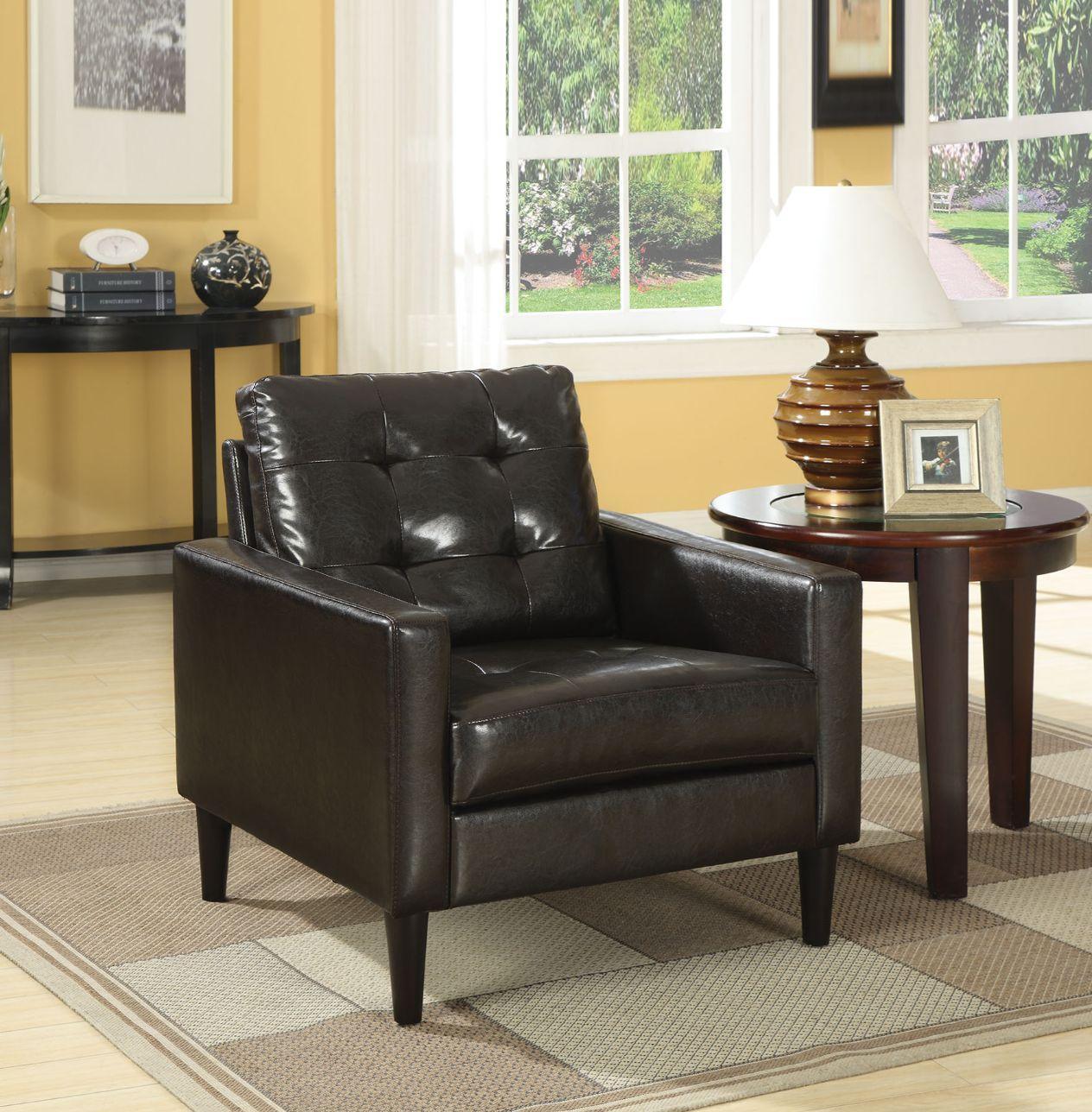 ACME Balin Accent Chair, Espresso PU FredCo