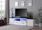 ACME Barend TV Stand w/LED, White & Black High Gloss Finish FredCo