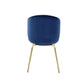 ACME Chuchip Side Chair (Set-2), Blue Velvet & Gold FredCo