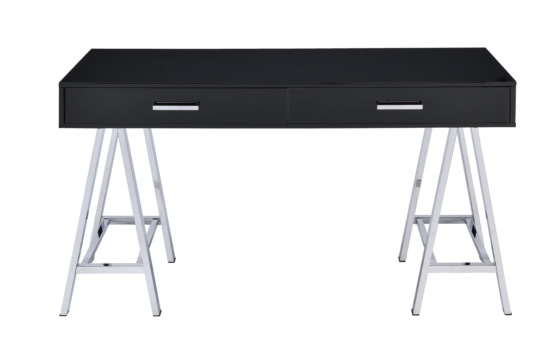 ACME Coleen Desk, Black High Gloss & Chrome FredCo