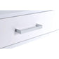 ACME Coleen Desk, White High Gloss & Chrome FredCo