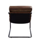 ACME Dolgren Accent Chair, Sahara Top Grain Leather & Matt Iron Finish FredCo