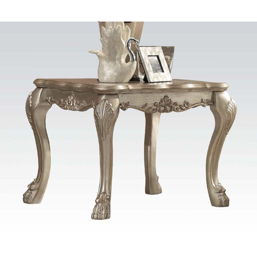 ACME Dresden End Table, Gold Patina & Bone FredCo