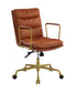 ACME Dudley Executive Office Chair, Rust Top Grain Leather FredCo