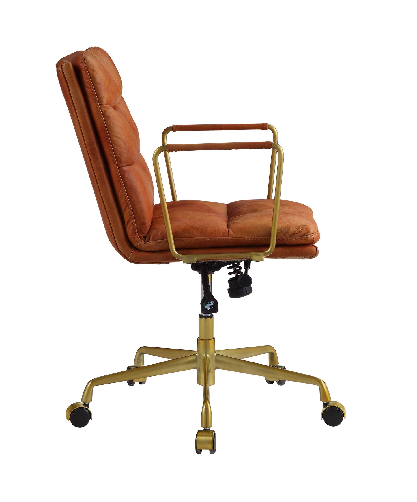 ACME Dudley Executive Office Chair, Rust Top Grain Leather FredCo