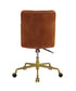 ACME Dudley Executive Office Chair, Rust Top Grain Leather FredCo