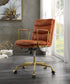 ACME Dudley Executive Office Chair, Rust Top Grain Leather FredCo