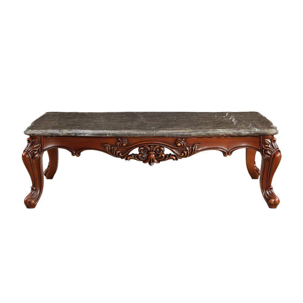 ACME Eustoma Coffee Table, Marble & Walnut FredCo